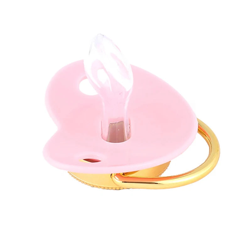 Bling Rhinestone Baby Pacifier – BPA-Free Silicone Newborn Soother with “I Love Mum & Dad” Design | Baby Shower Gift with Cover