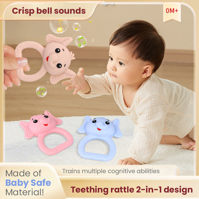 Baby Teether Rattle Toy – Safe BPA-Free Silicone, Soothing Teething Relief & Early Educational Toy for Newborns & Infants