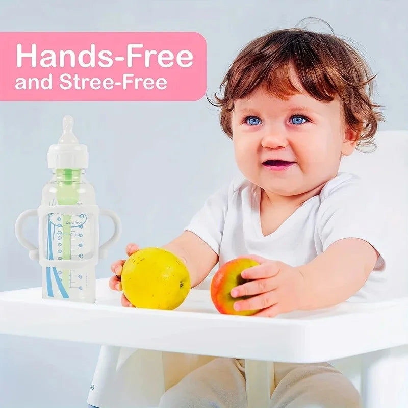Universal Silicone Baby Bottle Handle – Easy Grip Holder for Narrow Bottles | BPA-Free, Soft & Durable Feeding Accessory