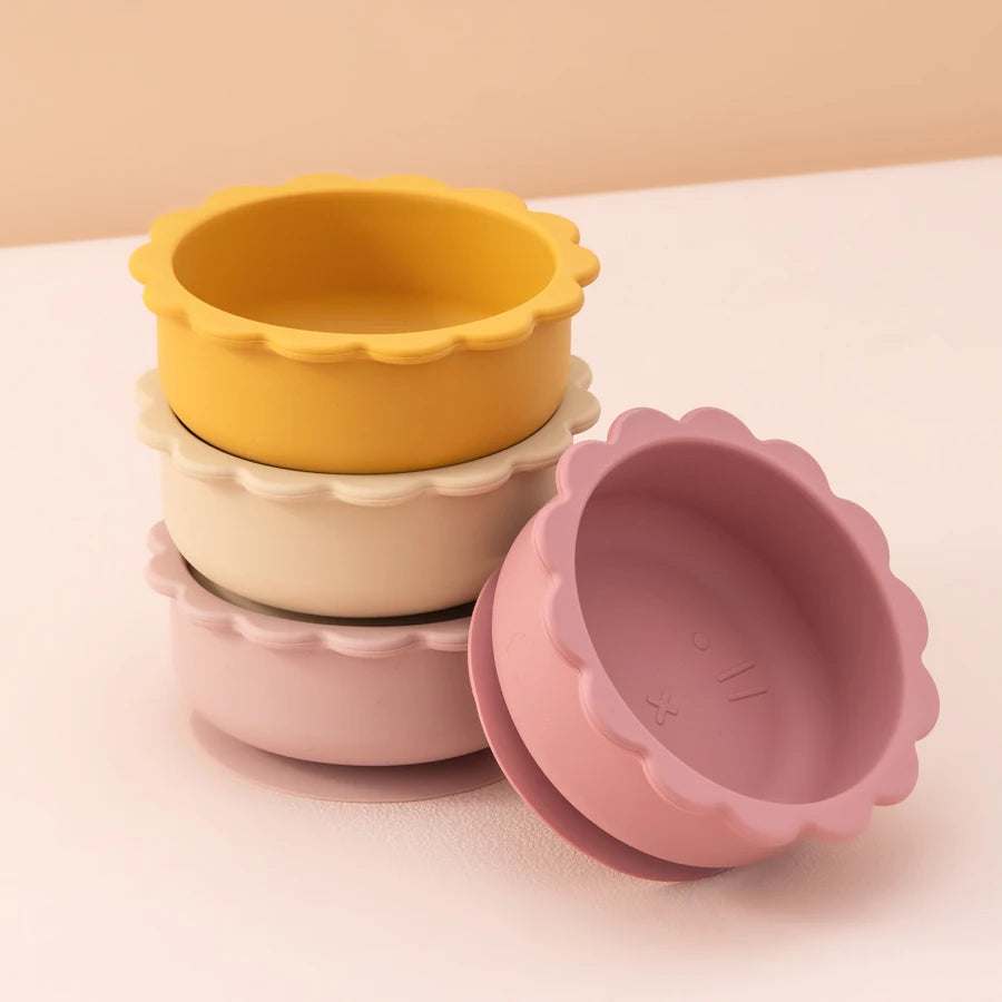 1PC Baby Silicone Bowl – Cute Cartoon Lion Shape Suction Feeding Bowl | BPA-Free Baby Tableware for Food Storage & Self-Feeding Training