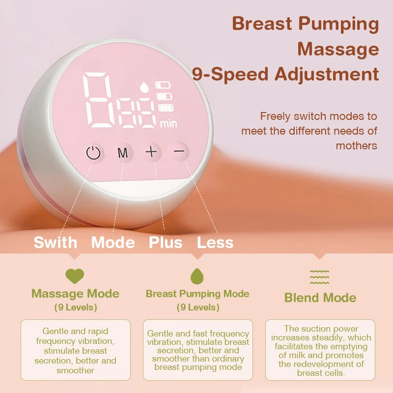 Dr.Isla MB6 Electric Breast Pump – Portable USB Rechargeable Milk Pump with Massage & Suction Modes, 100ml Bottle Included