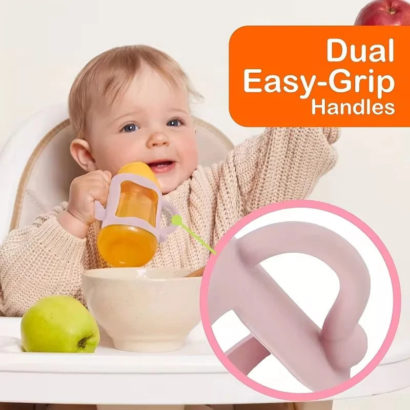 Universal Silicone Baby Bottle Handle – Easy Grip Holder for Narrow Bottles | BPA-Free, Soft & Durable Feeding Accessory