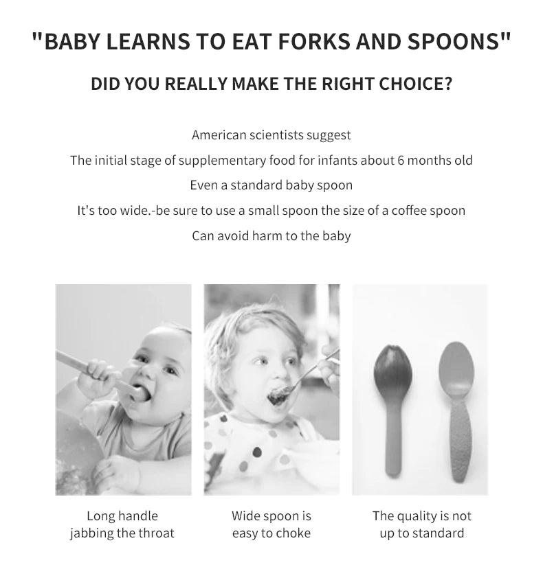 2PCS Toddler Utensils Set – Stainless Steel Spoon & Fork with Cute Cartoon Dinosaur Short Handle | Kids Feeding Cutlery