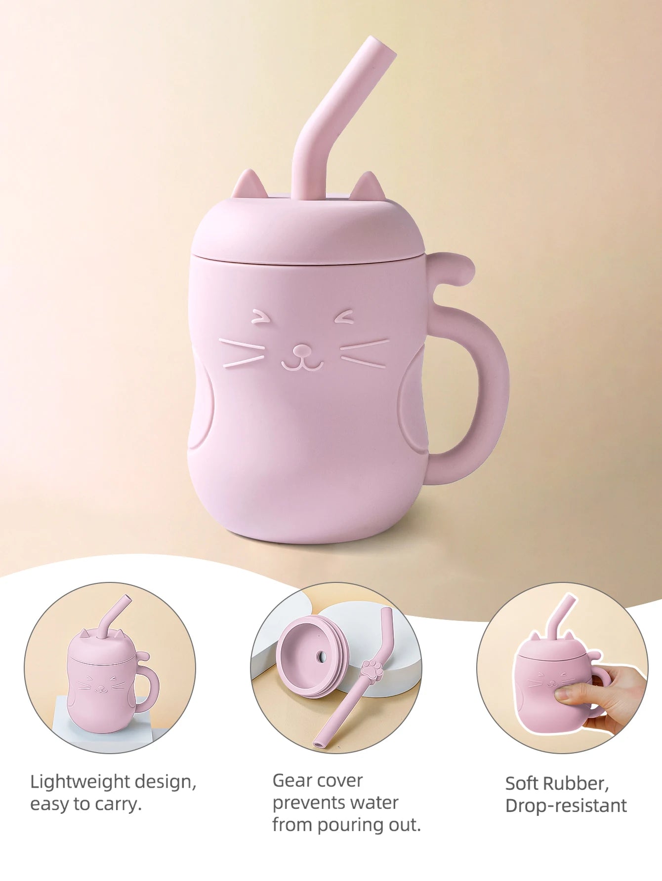 1pcs Baby Silicone Straw Cup – 150ml BPA-Free Leakproof Training Sippy Cup, Portable Snack & Drink Container for Kids