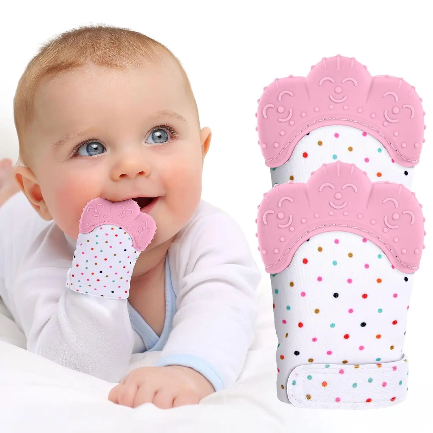 Food-Grade Silicone Baby Teething Glove – Anti-Scratch Mitten | Pain Relief Teether Toy for Infants & Toddlers