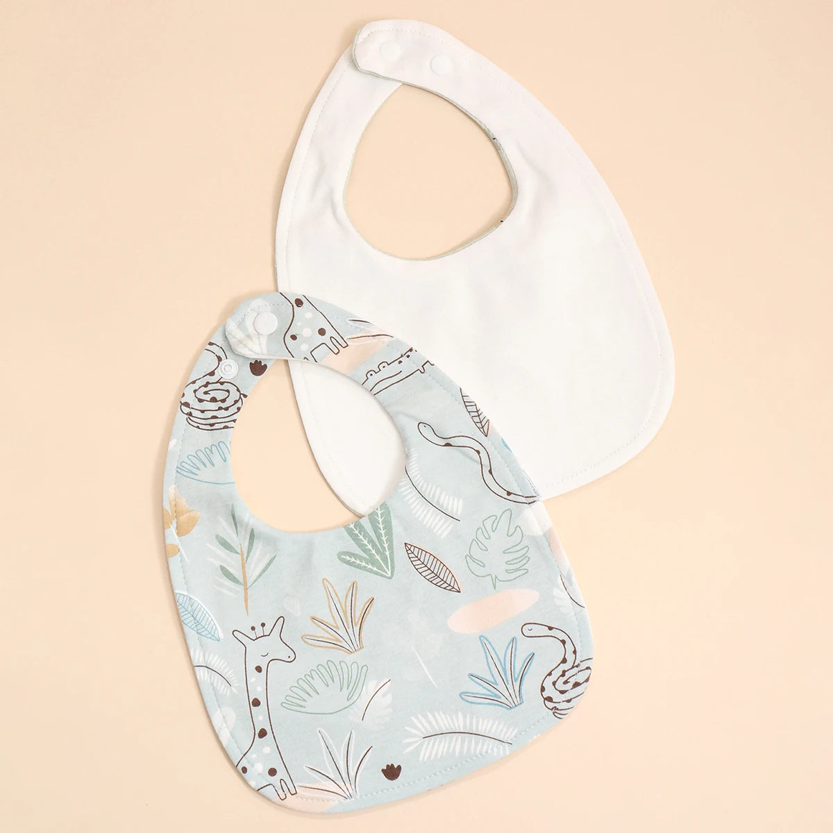 4pcs Baby Cotton Adjustable Bibs – Soft Bandana Burp Cloths & Feeding Saliva Towels for Newborns, Boys & Girls (1–3Y)