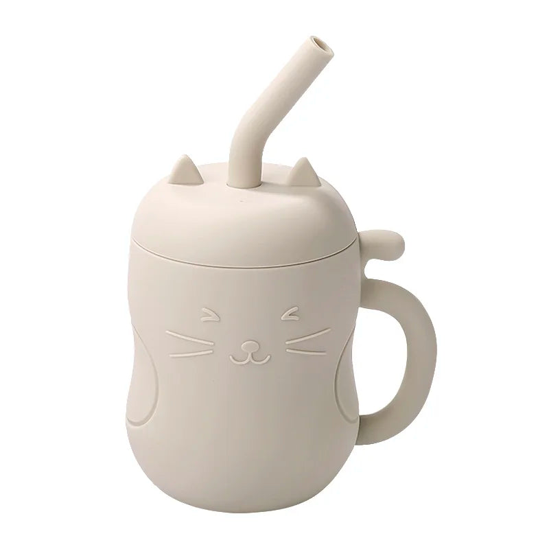 1pcs Baby Silicone Straw Cup – 150ml BPA-Free Leakproof Training Sippy Cup, Portable Snack & Drink Container for Kids