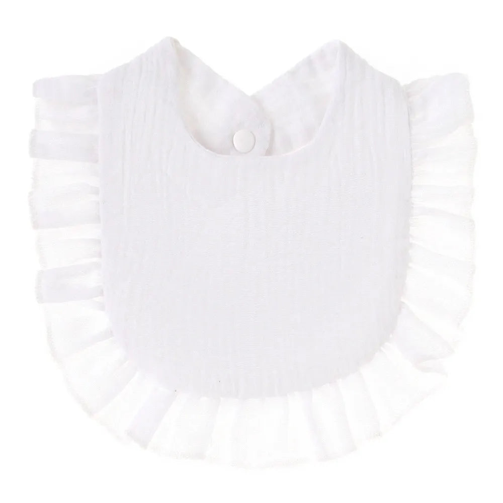 1pc Cotton Baby Bib – Soft Absorbent Bandana Bib & Burp Cloth | Solid Color Feeding & Drool Towel for Newborns (Unisex 0–1Y)