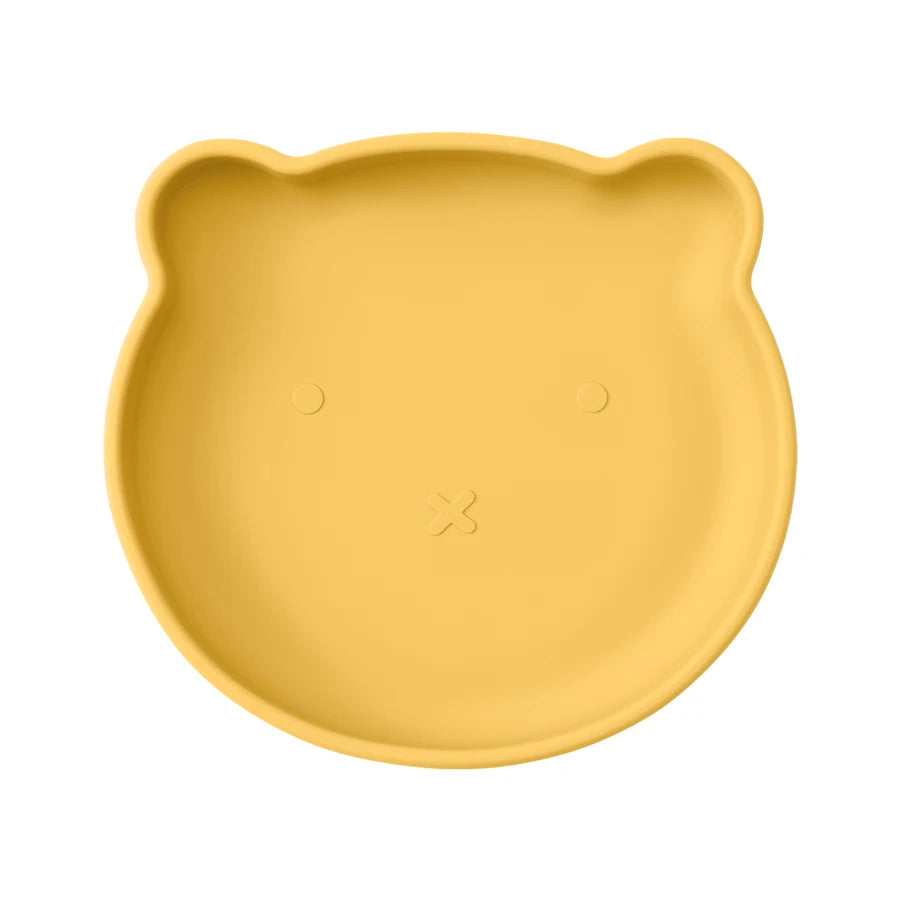 1PC Silicone Baby Plate – Cute Cartoon Bear Shape Suction Plate | BPA-Free Baby Feeding Dish for Self-Feeding & Food Storage
