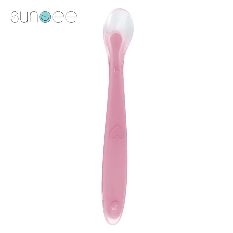 10 Pcs Baby Feeding Spoons – Soft Silicone Training Spoons for Infants & Toddlers | Temperature Sensing, BPA-Free, Safe & Gentle Flatware