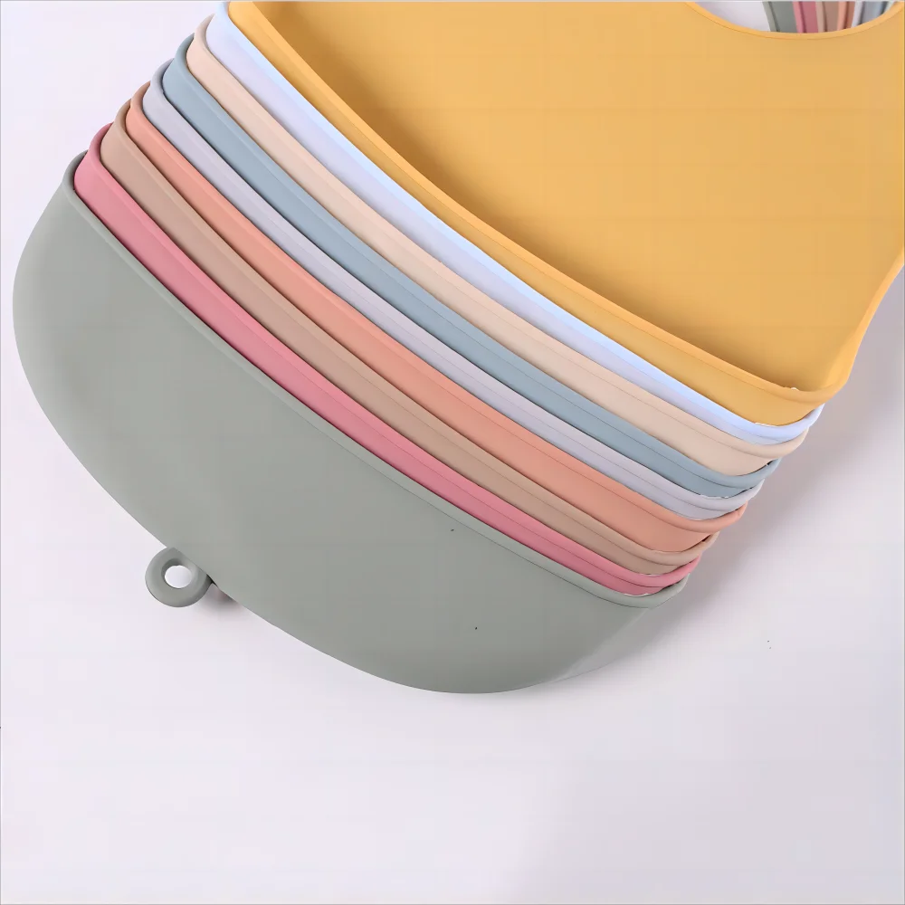 Food-Grade Silicone Baby Bibs – Waterproof, Easy-to-Clean Feeding & Drool Towels | BPA-Free, Adjustable Soft Bibs for Infants & Toddlers