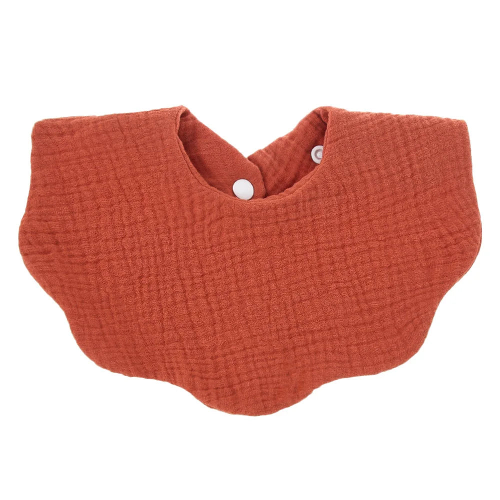 1pc Cotton Baby Bib – Soft Absorbent Bandana Bib & Burp Cloth | Solid Color Feeding & Drool Towel for Newborns (Unisex 0–1Y)