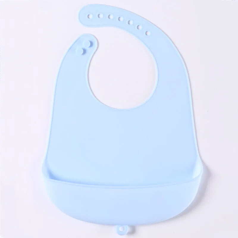 Food-Grade Silicone Baby Bibs – Waterproof, Easy-to-Clean Feeding & Drool Towels | BPA-Free, Adjustable Soft Bibs for Infants & Toddlers
