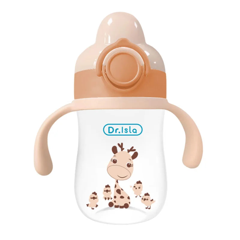 MAMIJOY 300ML Baby Bottle with Straw – Leakproof Training Cup with Handles | BPA-Free Drinking Bottle for Babies & Toddlers (6M+)