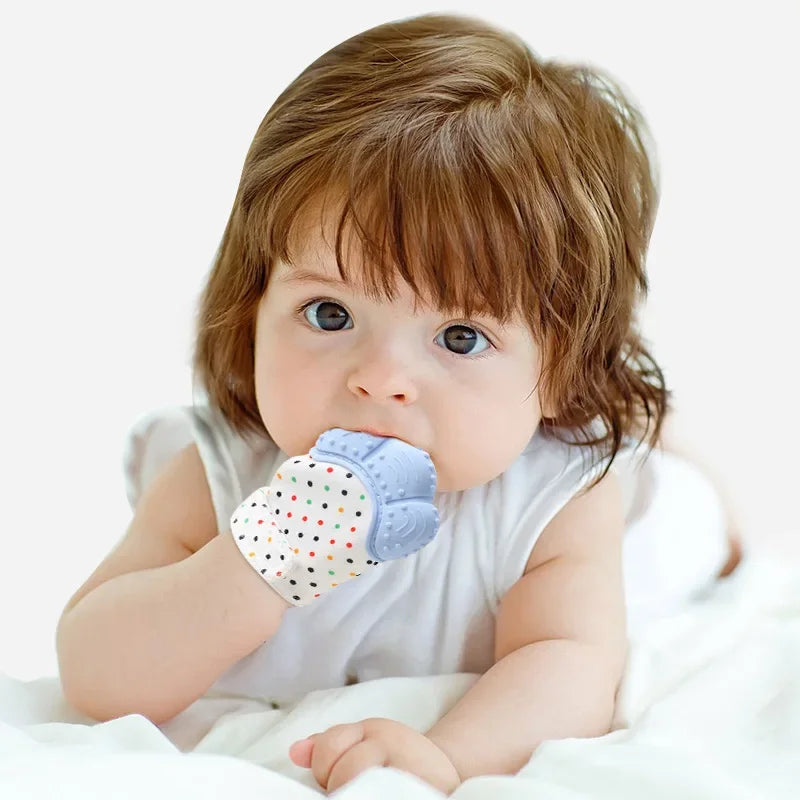 Food-Grade Silicone Baby Teething Glove – Anti-Scratch Mitten | Pain Relief Teether Toy for Infants & Toddlers