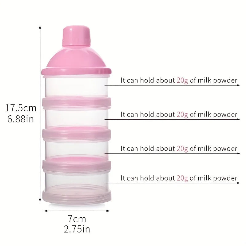 Dr.isla Baby Milk Powder Dispenser – 5-Layer Portable Formula Container, BPA-Free Food Storage Box