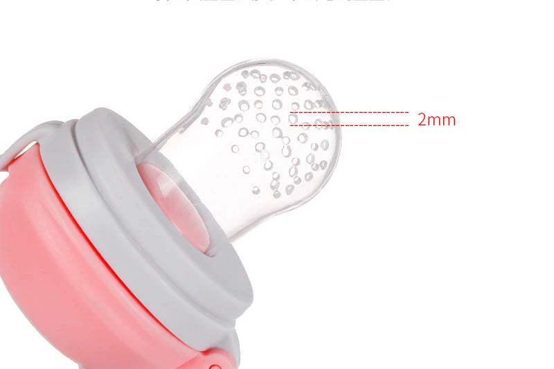Baby Food Feeding Spoon & Juice Extractor – Silicone Pacifier Cup, Teether & Fruit Feeder for Babies (0–2Y)