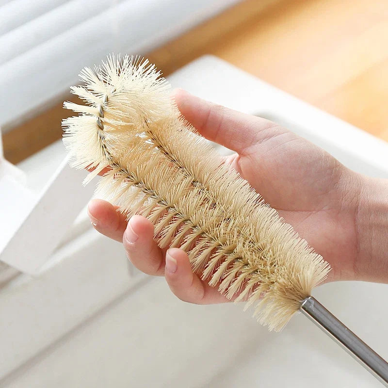 Wooden Handle Bottle Brush – Baby Bottle & Pacifier Cleaner | Long Handle Cup Scrubber with Nylon Bristles for Deep Cleaning