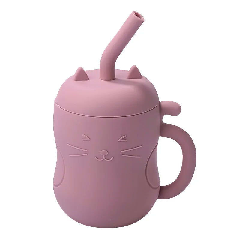 1pcs Baby Silicone Straw Cup – 150ml BPA-Free Leakproof Training Sippy Cup, Portable Snack & Drink Container for Kids