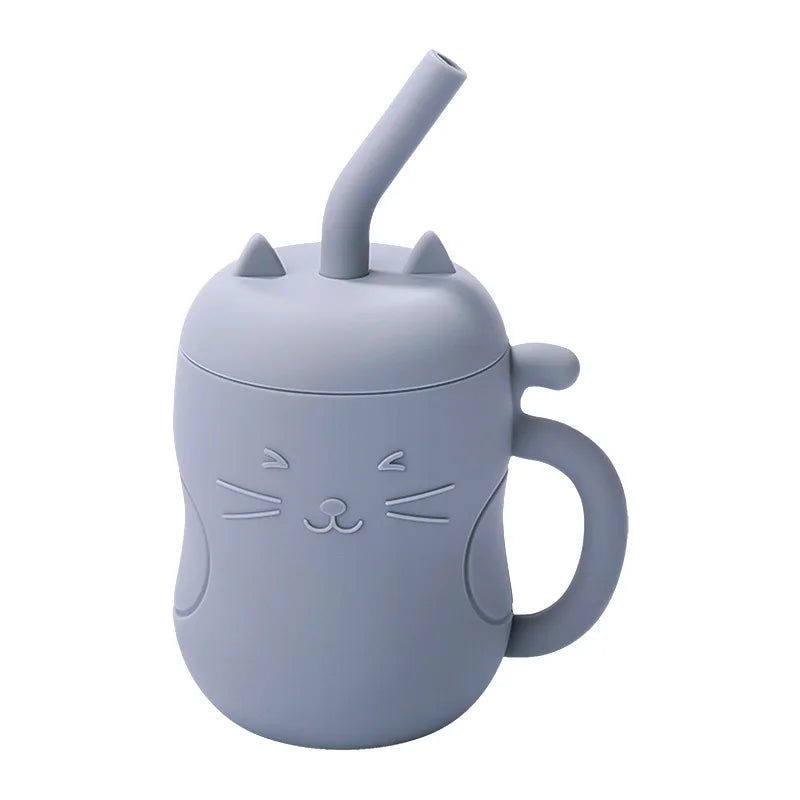 1pcs Baby Silicone Straw Cup – 150ml BPA-Free Leakproof Training Sippy Cup, Portable Snack & Drink Container for Kids