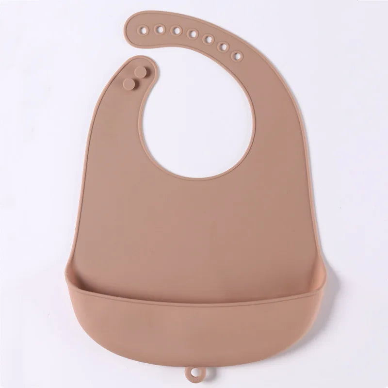 Food-Grade Silicone Baby Bibs – Waterproof, Easy-to-Clean Feeding & Drool Towels | BPA-Free, Adjustable Soft Bibs for Infants & Toddlers