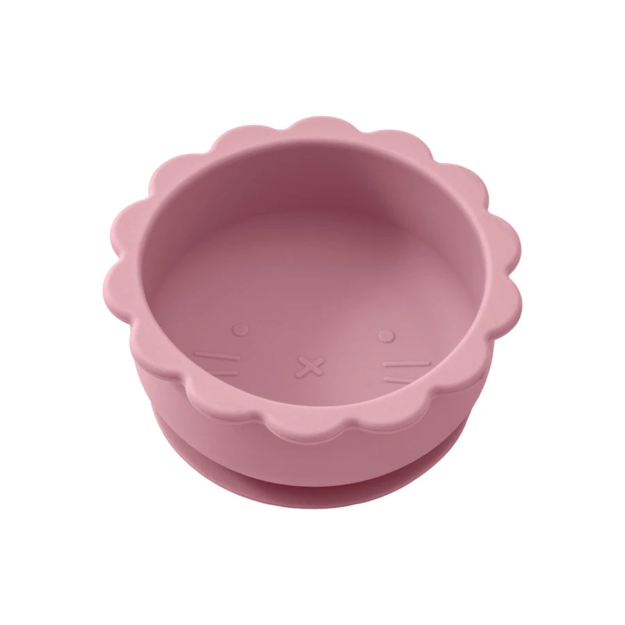 1PC Baby Silicone Bowl – Cute Cartoon Lion Shape Suction Feeding Bowl | BPA-Free Baby Tableware for Food Storage & Self-Feeding Training