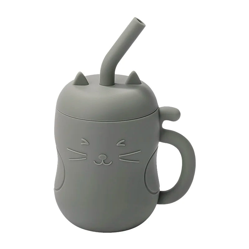 1pcs Baby Silicone Straw Cup – 150ml BPA-Free Leakproof Training Sippy Cup, Portable Snack & Drink Container for Kids
