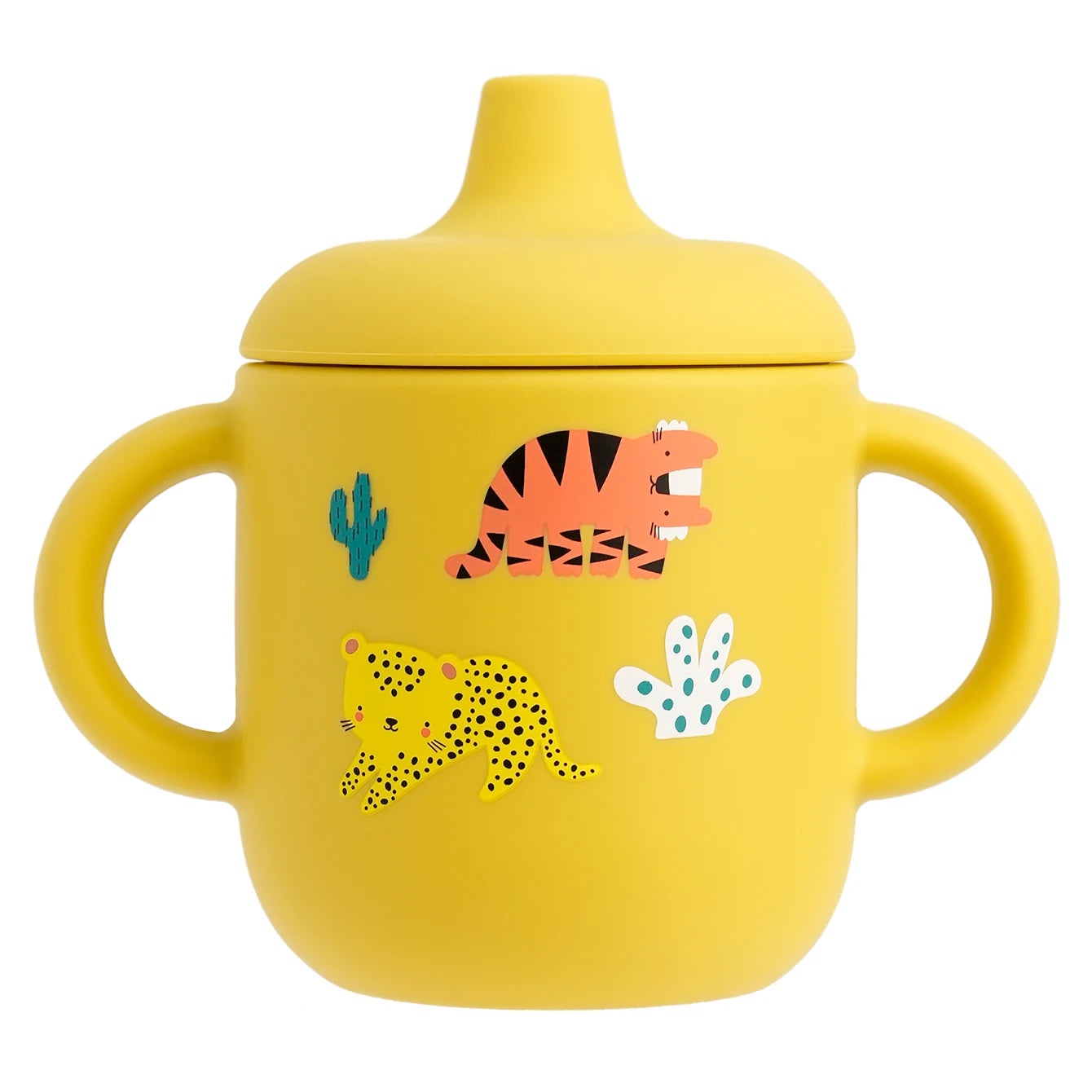 Cartoon Silicone Baby Feeding Cup – BPA Free Leakproof Training Cup with Handles | Travel-Friendly & Dishwasher Safe Baby Drinkware