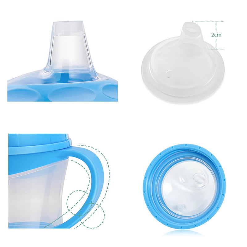 Children’s Water Bottle with Handle – Leakproof Baby Training Cup | Portable Outdoor Infant Drinking Cup with Dustproof Lid (160ml)