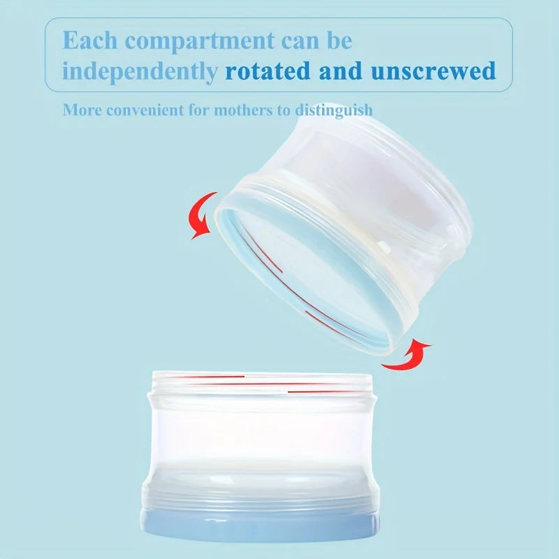 Dr.isla Baby Milk Powder Dispenser – 5-Layer Portable Formula Container, BPA-Free Food Storage Box