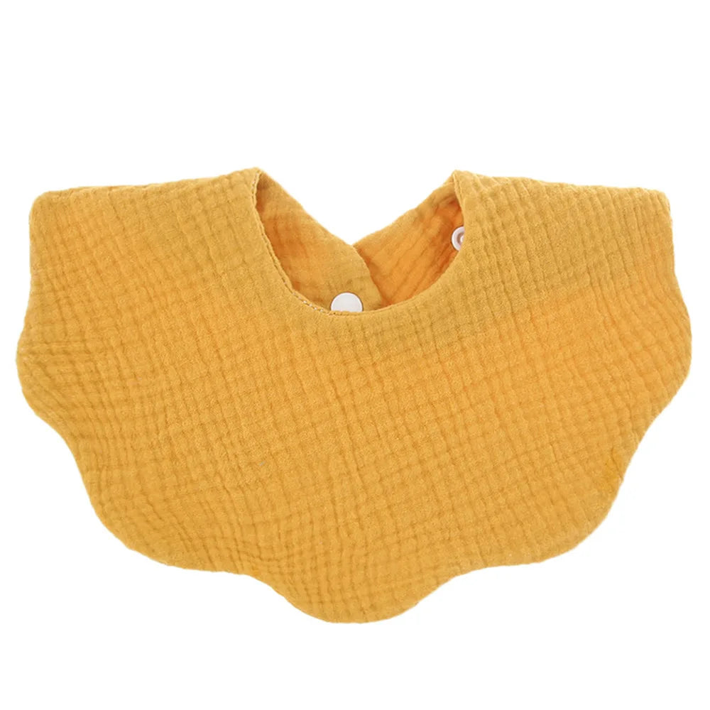 1pc Cotton Baby Bib – Soft Absorbent Bandana Bib & Burp Cloth | Solid Color Feeding & Drool Towel for Newborns (Unisex 0–1Y)