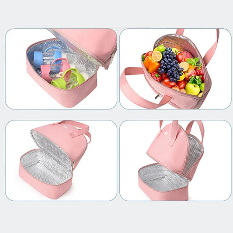 Double-Layer Breast Milk Cooler Bag – Portable Insulated Maternity Storage Bag for Pumping & Fresh Preservation