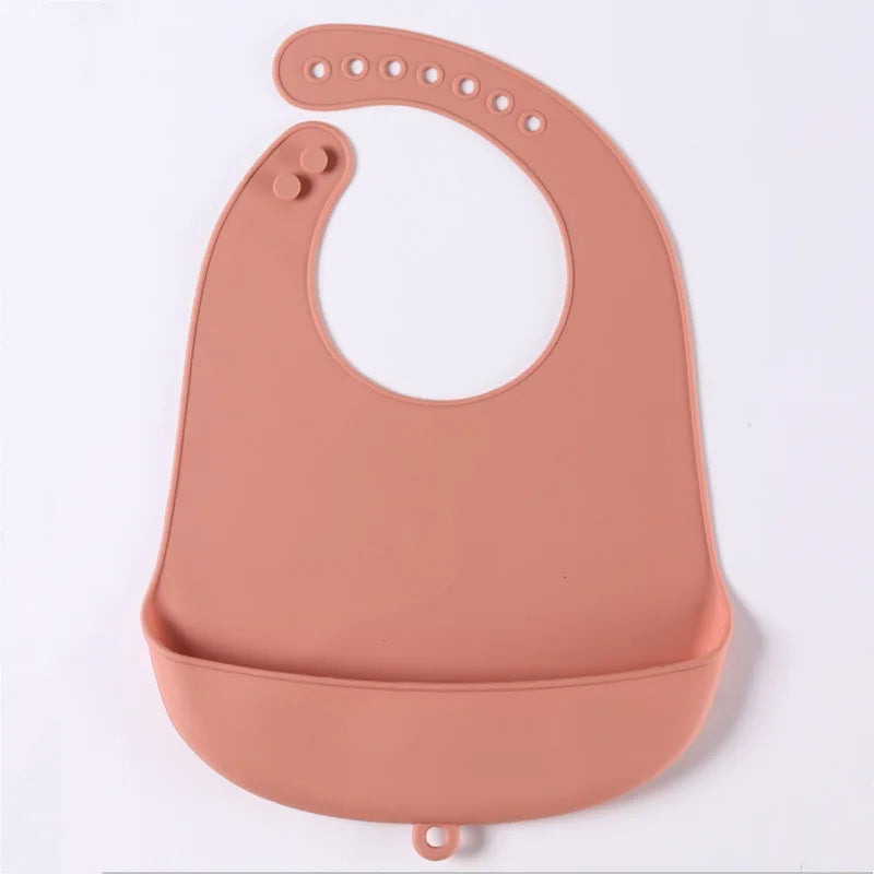 Food-Grade Silicone Baby Bibs – Waterproof, Easy-to-Clean Feeding & Drool Towels | BPA-Free, Adjustable Soft Bibs for Infants & Toddlers