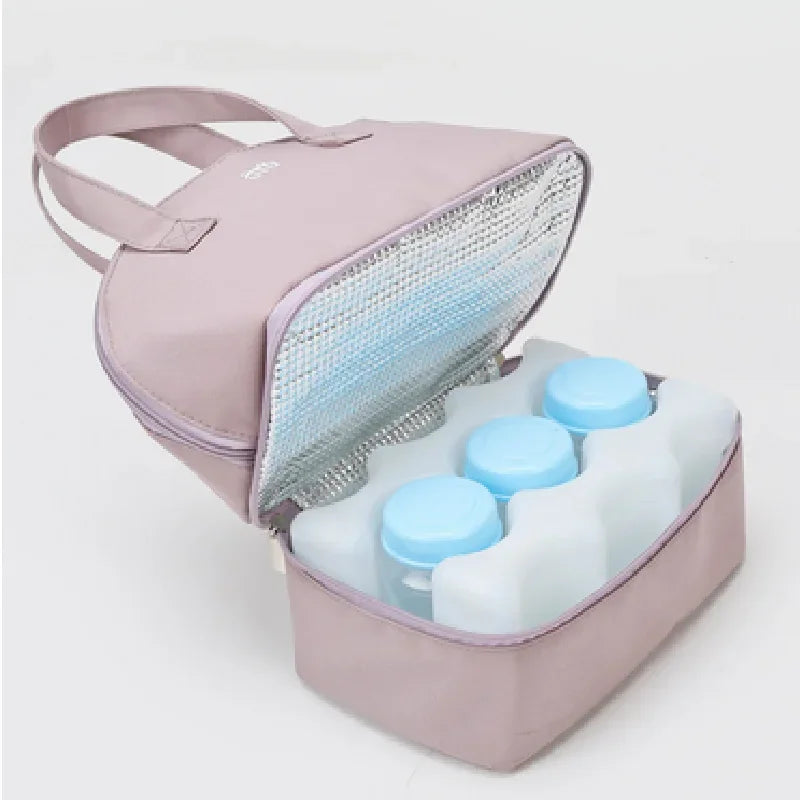 Double-Layer Breast Milk Cooler Bag – Portable Insulated Maternity Storage Bag for Pumping & Fresh Preservation