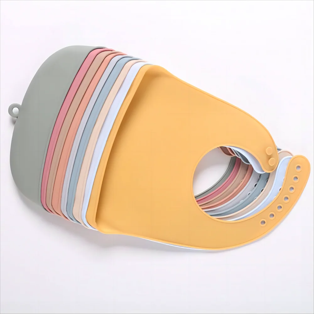 Food-Grade Silicone Baby Bibs – Waterproof, Easy-to-Clean Feeding & Drool Towels | BPA-Free, Adjustable Soft Bibs for Infants & Toddlers