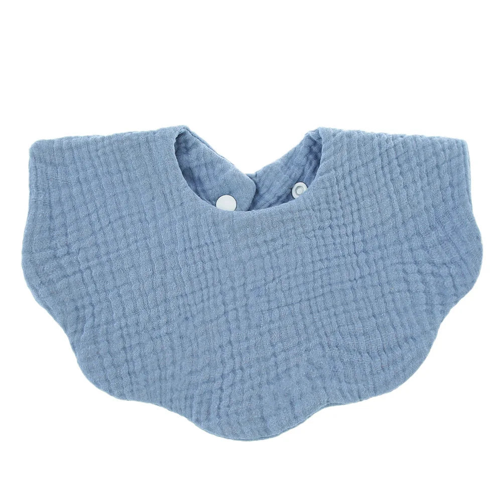 1pc Cotton Baby Bib – Soft Absorbent Bandana Bib & Burp Cloth | Solid Color Feeding & Drool Towel for Newborns (Unisex 0–1Y)