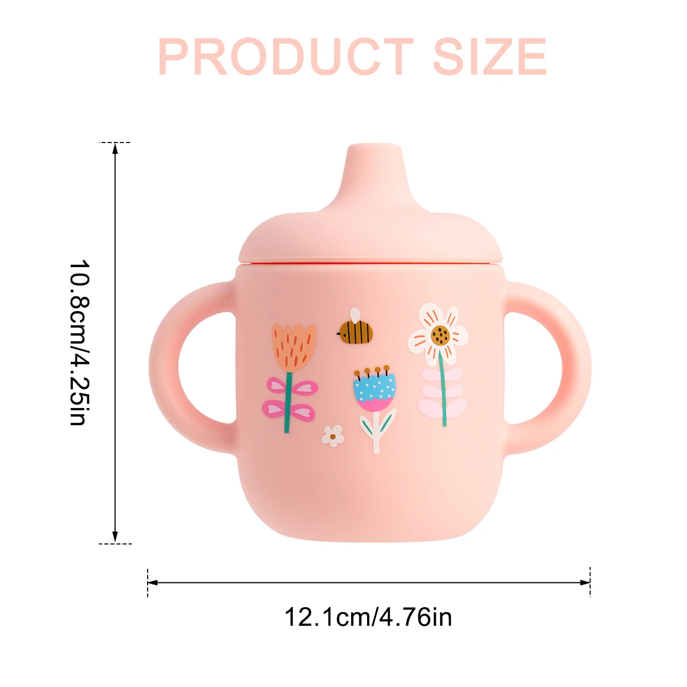 Cartoon Silicone Baby Feeding Cup – BPA Free Leakproof Training Cup with Handles | Travel-Friendly & Dishwasher Safe Baby Drinkware