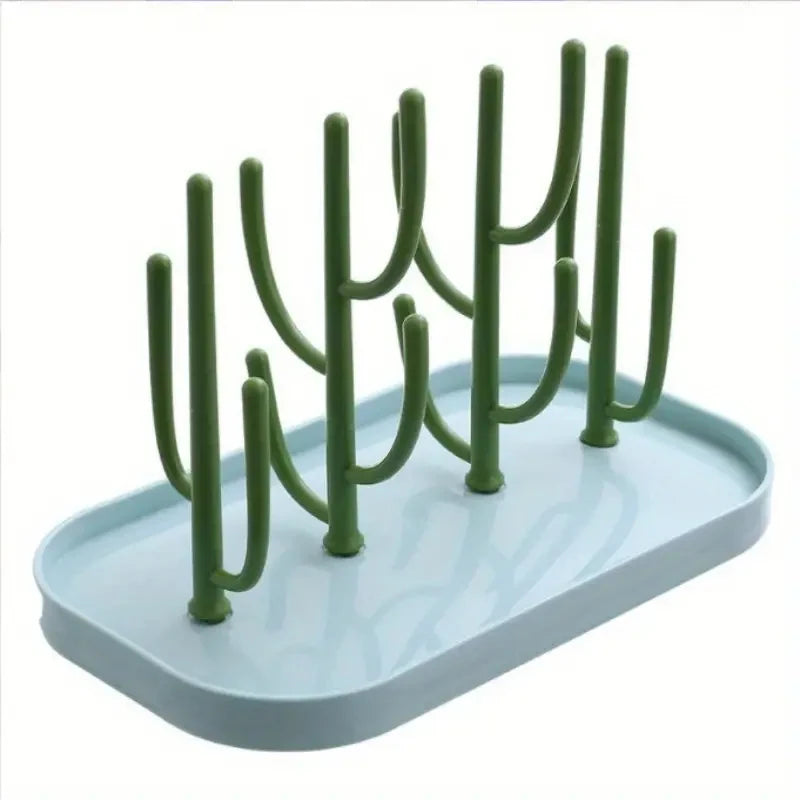 Baby Tree-Shaped Milk Bottle Drain Rack – Dust-Proof Bottle & Cup Holder | Cute Drying Rack for Baby Bottles, Pacifiers & Cups