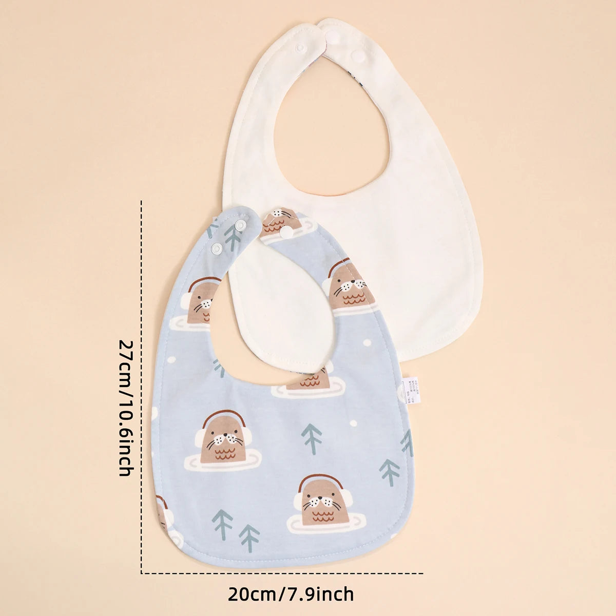 4pcs Baby Cotton Adjustable Bibs – Soft Bandana Burp Cloths & Feeding Saliva Towels for Newborns, Boys & Girls (1–3Y)