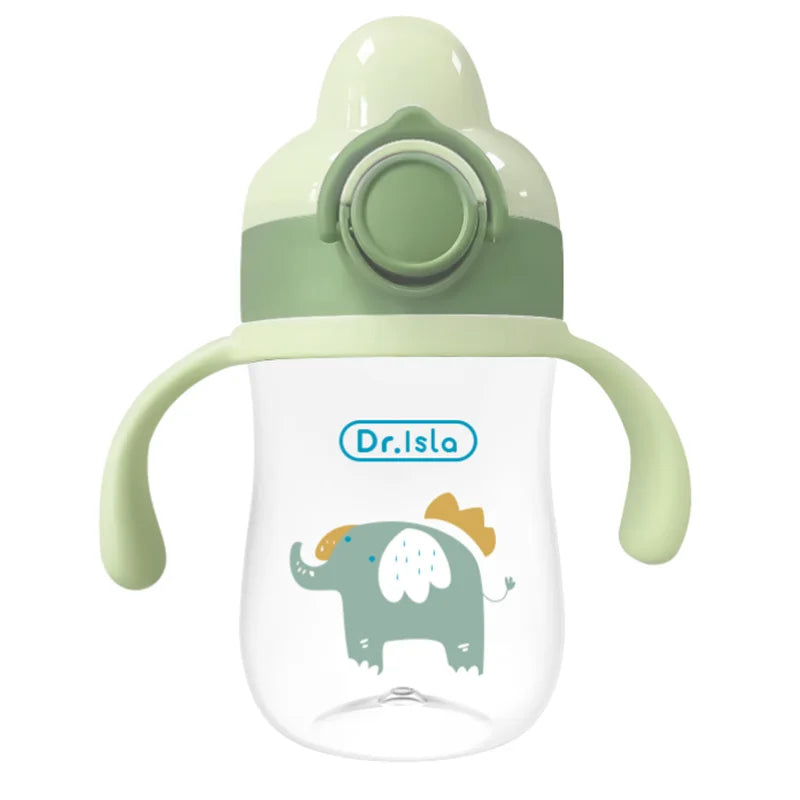MAMIJOY 300ML Baby Bottle with Straw – Leakproof Training Cup with Handles | BPA-Free Drinking Bottle for Babies & Toddlers (6M+)