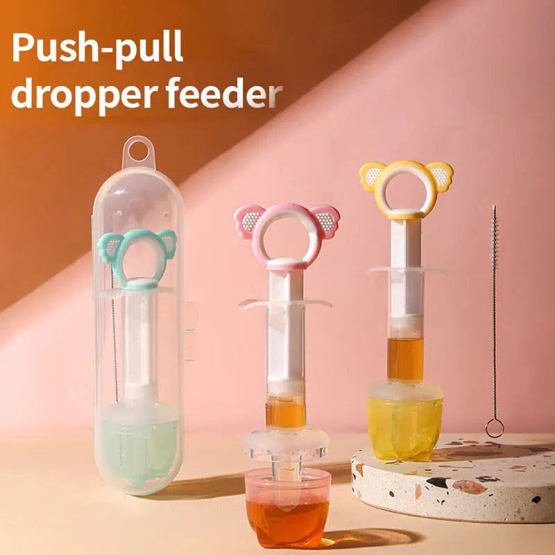 Baby Medicine Feeder Needle Feeder – BPA-Free Food Grade Squeeze Dropper Dispenser | Anti-Choke Pacifier Style Medicine Dropper for Infants & Toddlers (3M+)