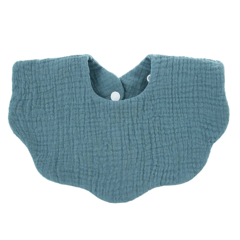 1pc Cotton Baby Bib – Soft Absorbent Bandana Bib & Burp Cloth | Solid Color Feeding & Drool Towel for Newborns (Unisex 0–1Y)
