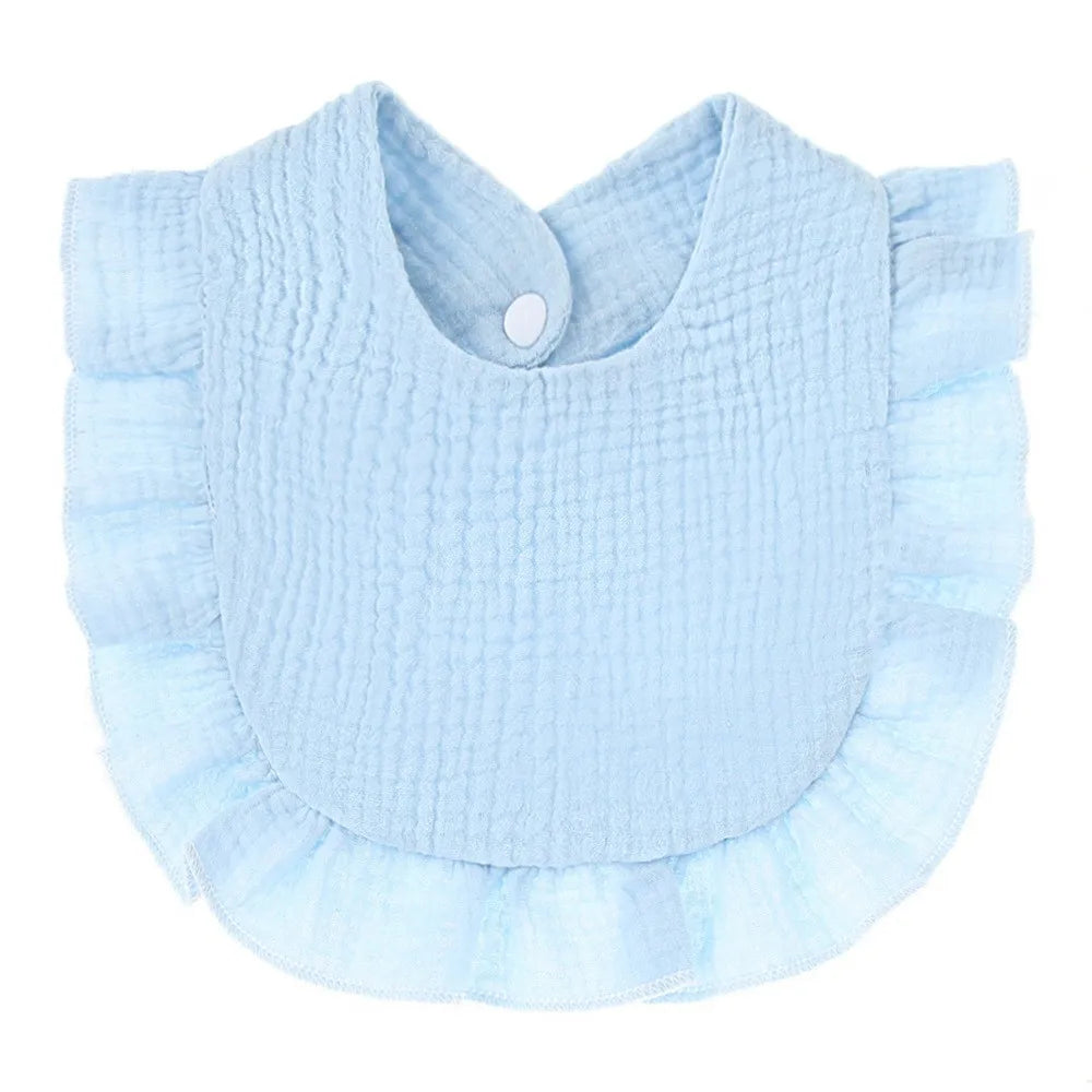 1pc Cotton Baby Bib – Soft Absorbent Bandana Bib & Burp Cloth | Solid Color Feeding & Drool Towel for Newborns (Unisex 0–1Y)
