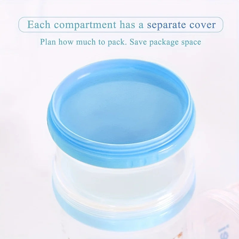 Dr.isla Baby Milk Powder Dispenser – 5-Layer Portable Formula Container, BPA-Free Food Storage Box