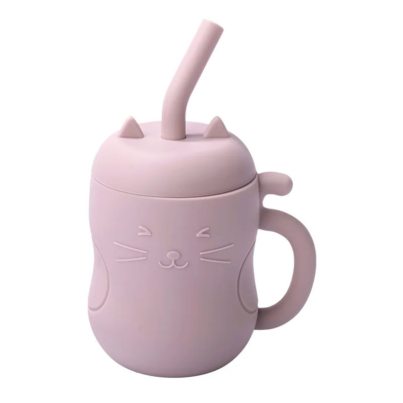 1pcs Baby Silicone Straw Cup – 150ml BPA-Free Leakproof Training Sippy Cup, Portable Snack & Drink Container for Kids