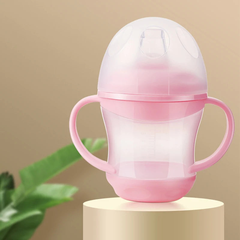 Children’s Water Bottle with Handle – Leakproof Baby Training Cup | Portable Outdoor Infant Drinking Cup with Dustproof Lid (160ml)