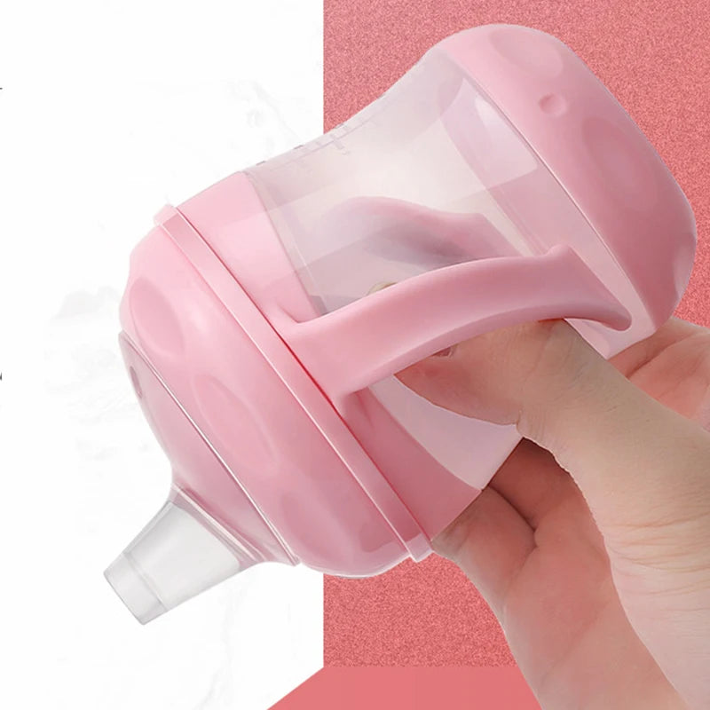 Children’s Water Bottle with Handle – Leakproof Baby Training Cup | Portable Outdoor Infant Drinking Cup with Dustproof Lid (160ml)