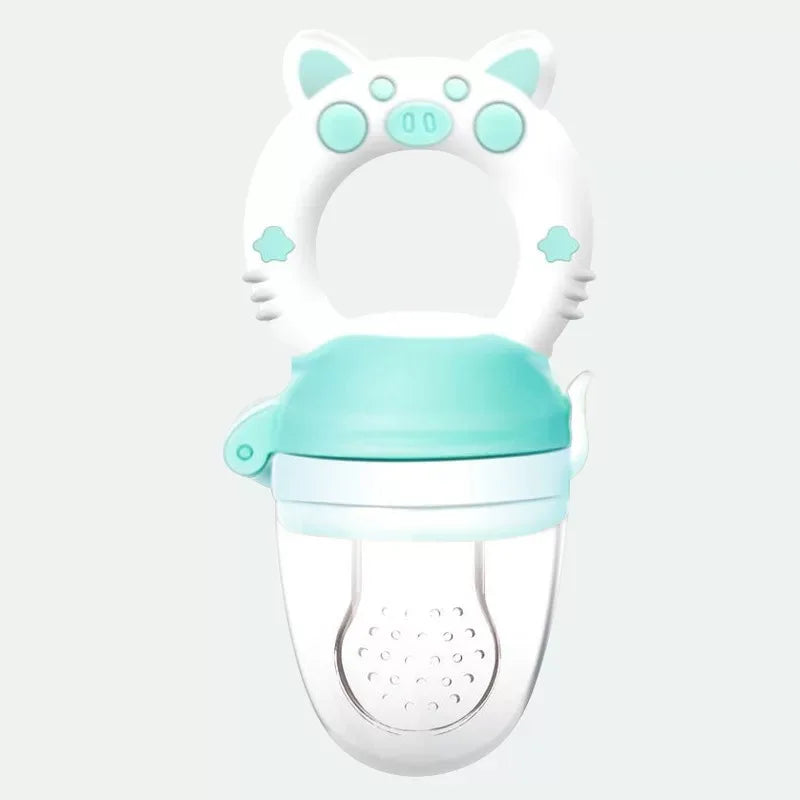 Baby Food Feeding Spoon & Juice Extractor – Silicone Pacifier Cup, Teether & Fruit Feeder for Babies (0–2Y)
