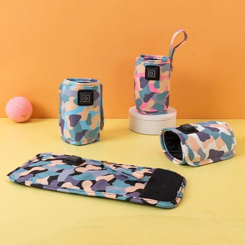 USB Baby Bottle Warmer – Portable Milk & Water Heater with Insulated Travel Bag for Stroller & Outdoor Use