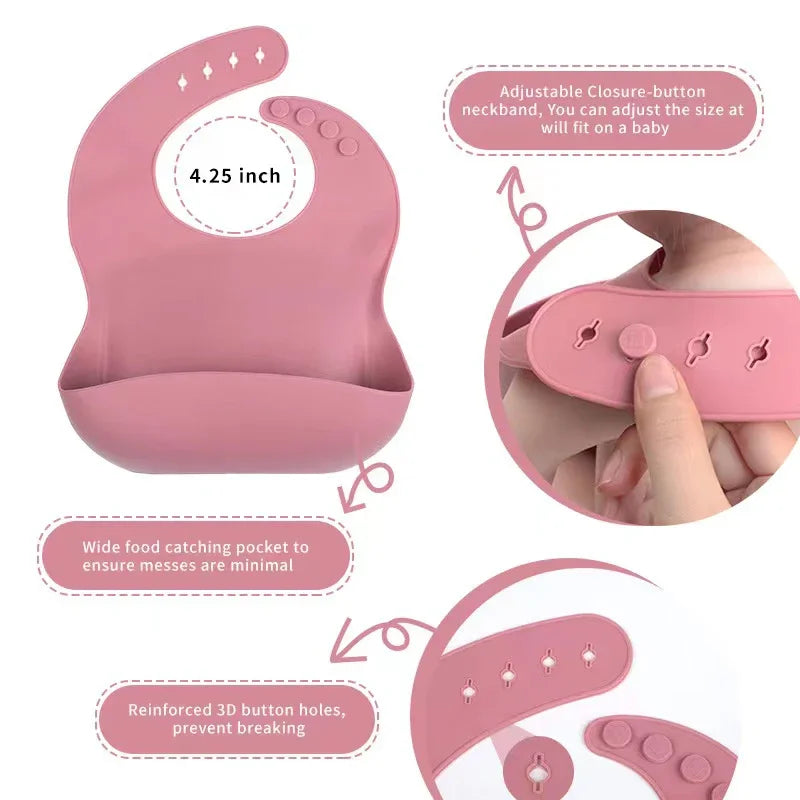 6-Piece Silicone Baby Meal Set – Suction Plate, Bowl, Cup & Cutlery | Children’s Feeding & Training Set